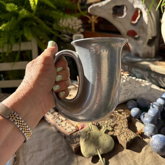 Vintage Pewter Wilton RWP Horn Trumpet Tavern Stein Tankard USA - Picture 2 of 9